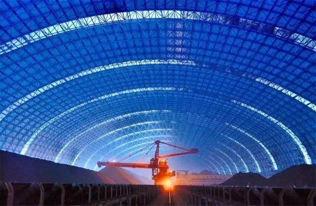 五指山亿优钢构工程师为您解析原料场封闭技术的特点和类型
